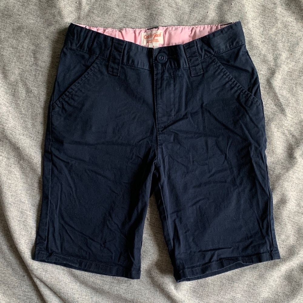 Cat & Jack Uniform Navy Bermuda Shorts - 8